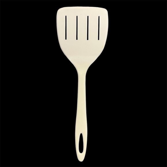 Vintage ENSAR Corp Wide Almond Nylon Slotted Spatula Heat Resistant Plastic - Picture 1 of 5